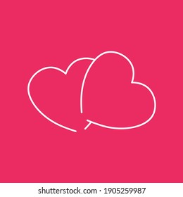 Valentine heart symbol design of valentine, wedding day card of romantic, love theme. Vector illustration