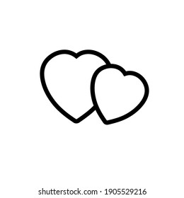 Valentine heart symbol design of valentine, wedding day card of romantic, love theme. Vector illustration