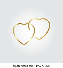 Valentine heart symbol design of valentine, wedding day card of romantic, love theme. Vector illustration