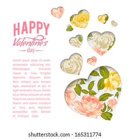 Valentine Heart Symbol. Vector illustration.