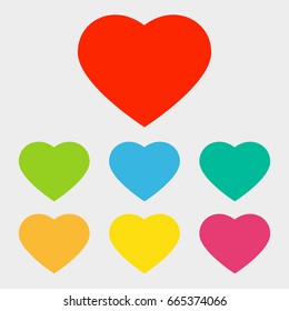 Valentine heart symbols.