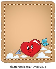 Valentine heart topic parchment 1 - eps10 vector illustration.