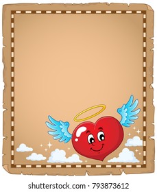 Pergamino de tema del corazón de San Valentín 3 - ilustración vectorial eps10.