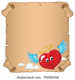 Valentine heart topic parchment 5 - eps10 vector illustration.