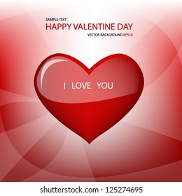 Valentine heart vector background on Red Abstract background for design