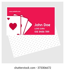 Valentine Heart vector business card