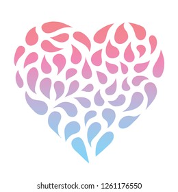 Valentine heart vector design element 