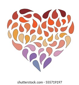 Valentine heart vector design element