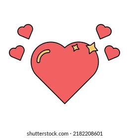 Valentine Heart Vector icon which is suitable for commercial work and easily modify or edit it

