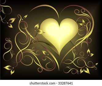 Valentine heart. Vector illustration.