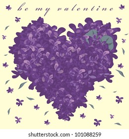 valentine heart violet