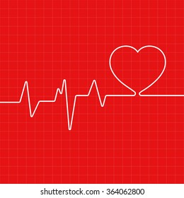Valentine & Heart: The heart wave background.