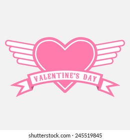 Valentine heart and wing