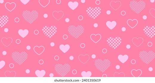 Valentine Heart Winter Pattern Background
