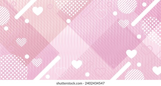 Valentine Heart Winter Pattern Background