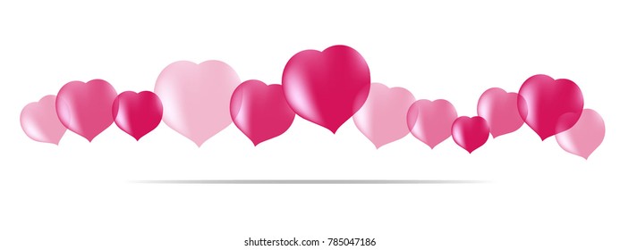 Valentine Hearts Abstract Background. 