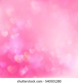 Valentine Hearts Abstract Pink Background. St.Valentine s Day Wallpaper. Heart Holiday Backdrop. EPS 10 vector file included