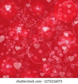 Valentine Hearts Abstract red Background