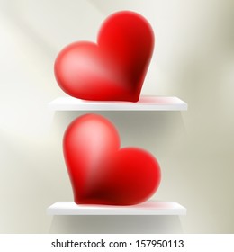 Valentine Hearts Abstract Red Background. St.Valentine's Day. And also includes EPS 10 vector