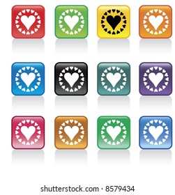 valentine hearts button pack 2/3 - check my gallery for other heart VECTORs or JPEGs