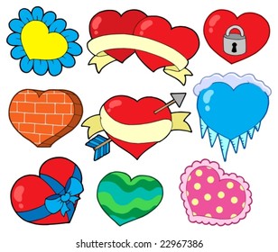 Valentine hearts collection 2 - vector illustration.