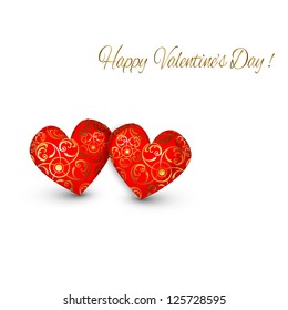 Valentine hearts greeting card