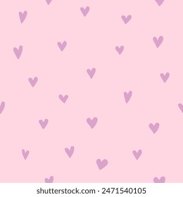 Valentine Hearts - pink seamless pattern background