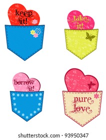 valentine hearts in pocket