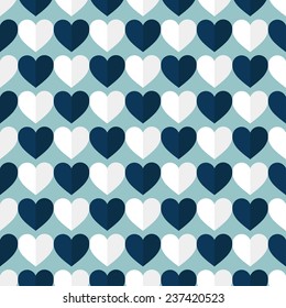 Valentine hearts seamless pattern