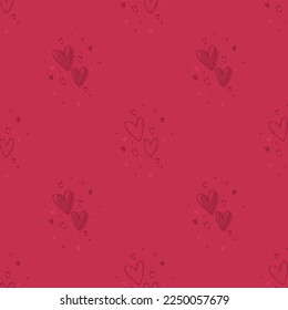 Patrón sin fisuras de los corazones de San Valentín. Papel de la pared decorativo. Fondo vector abstracto dibujado a mano