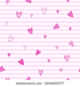 Valentine Hearts, seamless pattern, decorative texture