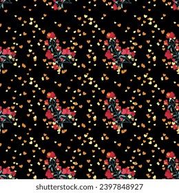 Valentine Hearts seamless pattern design