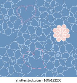 Valentine Hearts Seamless Patterns Collection