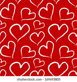 Valentine hearts. Seamless vector pattern. 