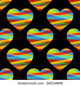 Valentine hearts. Seamless vector pattern.