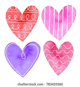 Valentine hearts set