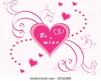 Valentine Hearts with swirls