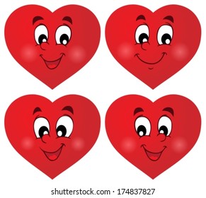Valentine hearts thematic set 1 - eps10 vector illustration.