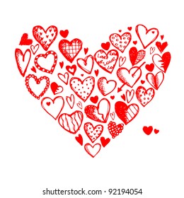 Valentine hearts for your design