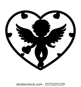 Valentine heart-shaped ornament, valentine laser cut heart design
