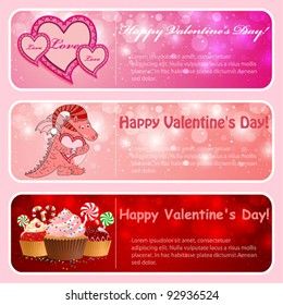 Valentine horizontal banners.