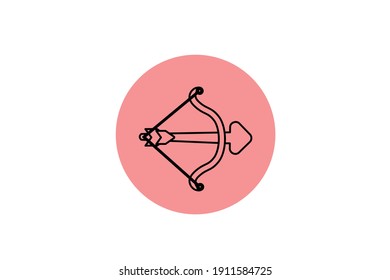 Valentine Icon Arrow Outline Vector