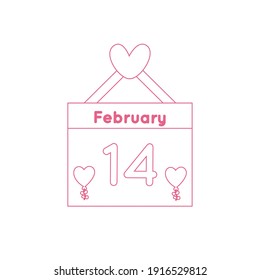 valentine icon calender Color Lines-02