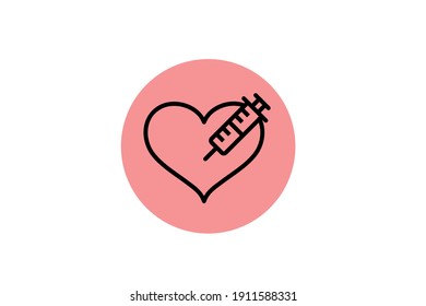 Valentine Icon Cup Outline Vector