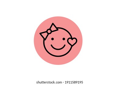 Valentine Icon Emoticon Outline Vector