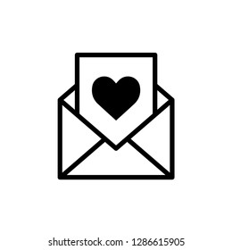 Valentine icon : envelop and heart.