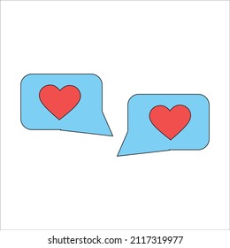 valentine icon fill line vector