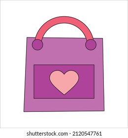 valentine icon fill line vector 