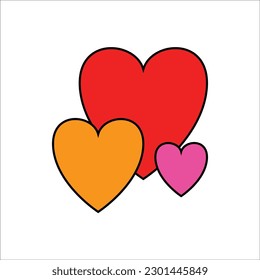 valentine icon fill line vector illustration