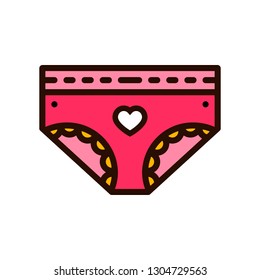 Valentine icon, flat design line art thin style, Valentines day signs and love symbols, Wedding infographics. Colorful icon on a white background, Vector illustration